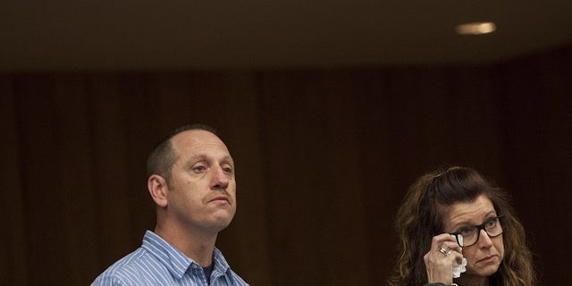 Kristen Chatman (right) said her daughter was sexually abused by Larry Nassar while she was in the room.