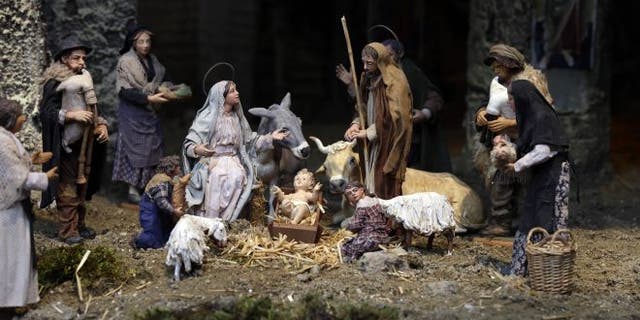 FILE: Dec. 21, 2012: A Nativity Scene is shown in St. Peter's Square at the Vatican.