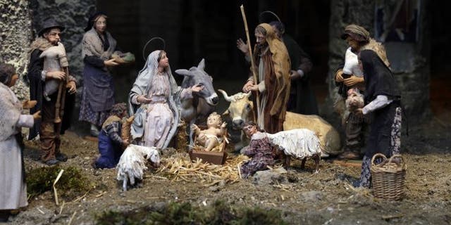 FILE: Dec. 21, 2012: A Nativity Scene is shown in St. Peter's Square at the Vatican.
