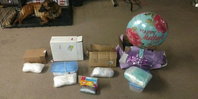 A police dog in Navajo County helped uncover meth disguised as a Mother's Day gift.