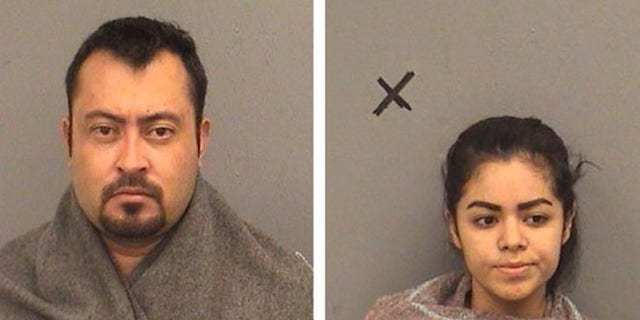 Mugshots for Alejandro Luis Ruiz and Jasmine Bustamonte Castro