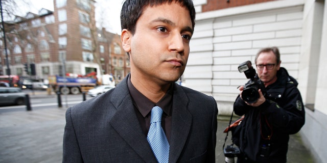Feb. 4, 2016: Navinder Sarao arrives at Westminster Magistrates' Court for an extradition hearing in London, Britain.