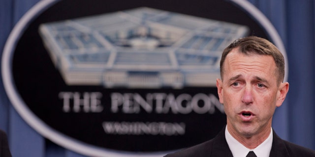 Feb. 4, 2014: Adm. John M. Richardson, director of the Naval Nuclear Propulsion Program, speaks during a news conference at the Pentagon.