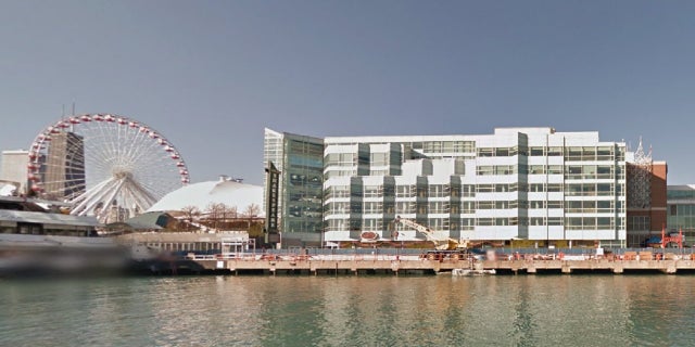 A collision Saturday at Chicago's Navy Pier, involving a taxi and an SUV, left eight pedestrians injured, police say.