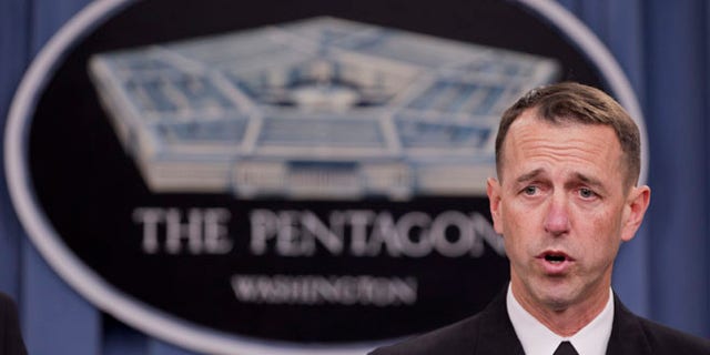 Feb. 4, 2014: Adm. John M. Richardson, director of the Naval Nuclear Propulsion Program, speaks during a news conference at the Pentagon.