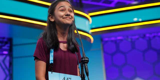 Naysa Modi of Frisco, Texas, finished in second place in this year's Scripps National Spelling Bee.