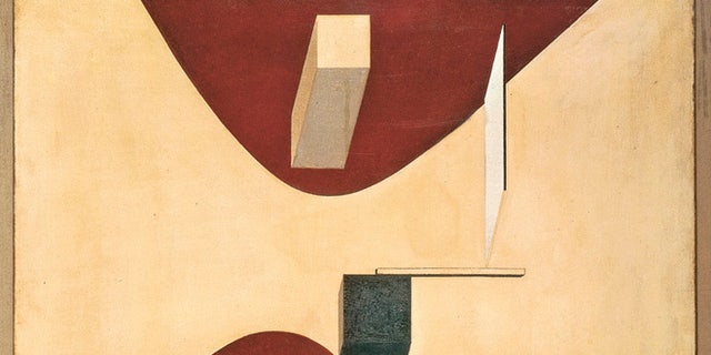 Oct. 29, 2013: This undated photo provided by Van Abbemuseum in Eindhoven shows the 1919 painting Proun P23, no. 6 by El Lissitzky. A major investigation into whether art hanging in Dutch museums may have once been Nazi loot has yielded a large result: 139 suspect works, including ones by masters like Matisse, Klee and Kandinsky, according to The Associated Press.