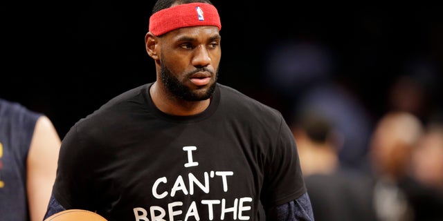 Dec. 8, 2014: Cleveland Cavaliers' LeBron James warms up before an NBA basketball game against the Brooklyn Nets at the Barclays Center.