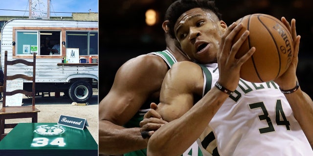 Mazorca posted a photo on its Facebook page showing its reserved table for Giannis Antetokounmpo.