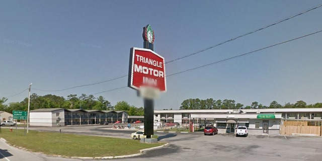Outside the Travel Motor Inn in Jacksonville, N.C.
