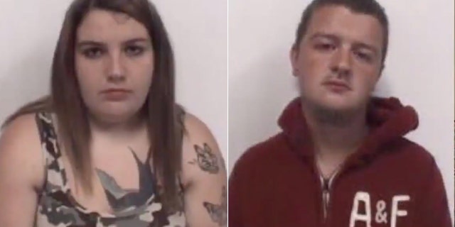 Jamie Leigh Hiatt, left, and Michael Patrick McKnight are each charged with felony and misdemeanor child abuse.