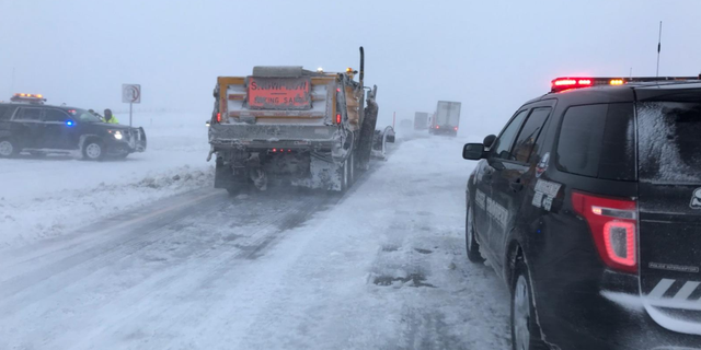 Authorities said they went around and knocked on all the cars and helped free drivers inside.