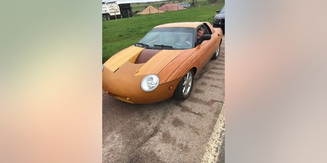 A Nebraska police officer encountered this unique car on a state highway.