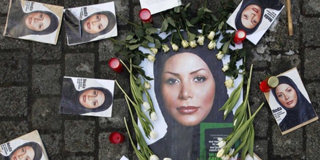 Pictures of the Iranian woman Neda Agha-Soltan, who was killed during a post election anti-government protest, are placed on Albertina Square during a demonstration in Vienna January 23, 2010. Agha-Soltan became a symbol for protests against Tehran's hardline leaders after graphic footage of her death was seen around the world on the Internet. (Reuters)