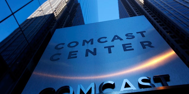 Dec. 3, 2009: This photo shows a sign outside the Comcast Center in Philadelphia.