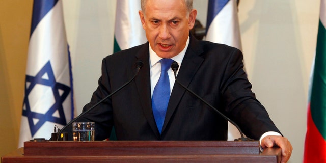 FILE: Sept. 11, 2012: Israeli Prime Minister Benjamin Netanyahu speaks at a press conference Jerusalem.