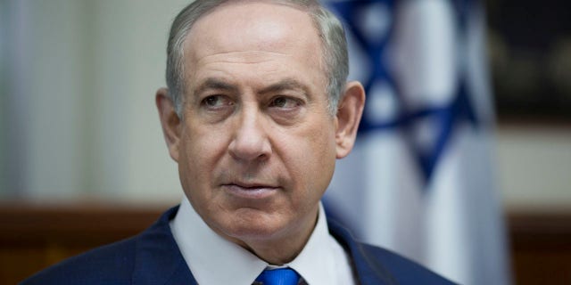 Jan. 8, 2017: Israeli Prime Minister Benjamin Netanyahu attends the weekly cabinet meeting at his office in Jerusalem