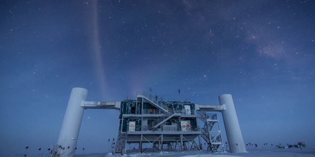 The surface facility for the IceCube experiment, which is located under nearly 1 mile (1.6 kilometers) of ice in Antarctica. IceCube suggests ghostly neutrinos don't exist, but a new experiment says they do.