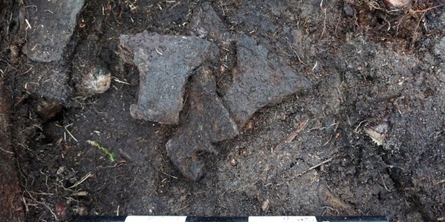 Axe heads found at the camp used by survivors of The Neva