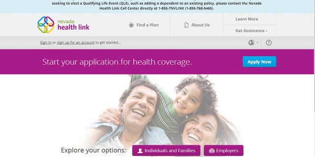 Nevada ObamaCare exchange. www.nevadahealthlink.com