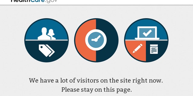 This error screen was showing up on Oct. 2, 2013 at the healthcare.gov site.