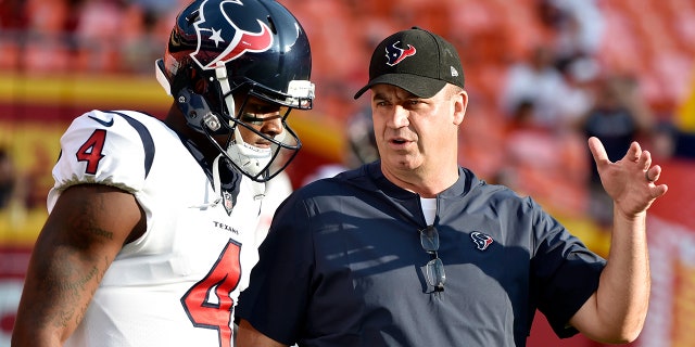 Texans head coach Bill O'Brien, right, defended quarterback Deshaun Watson