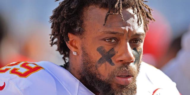 Jan 1, 2017; San Diego, CA, USA; Kansas City Chiefs strong safety Eric Berry (29) looks on during the first quarter against the San Diego Chargers at Qualcomm Stadium. Mandatory Credit: Jake Roth-USA TODAY Sports