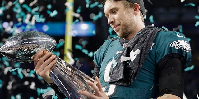Nick Foles confirmed he did not get a chance to speak with Tom Brady after the Super Bowl.