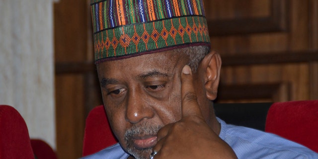 Sept. 1, 2015: Nigeria's former national security adviser Sambo Dasuki attends a hearing to face charges of possessing weapons illegally, at the Federal High Court in Abuja, Nigeria.