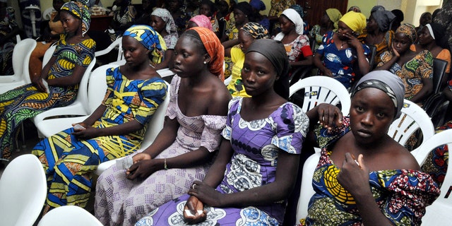 Chibok schoolgirls freed from Boko Haram captivity in Abuja, Nigeria, May 7, 2017.