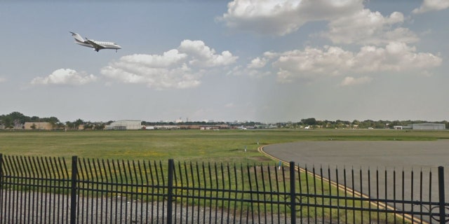 A photo of Teterboro Airport where a woman led police on a wild pursuit Tuesday.