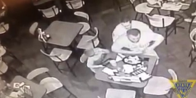 A New Jersey state trooper was in right place at right time to perform Heimlich maneuver on man at restaurant.