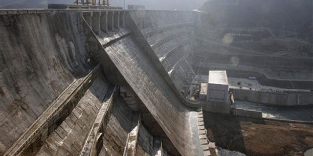 April 5, 2012: The Huichon Power Station in Huichon City, some 155 miles north of the capital, Pyongyang, is seen during an opening ceremony for the facility.