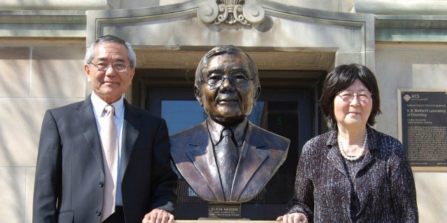 Nobel Prize-winning professor Ei-ichi Negishi, left, was found wandering near the body of his wife, Sumire Negishi.