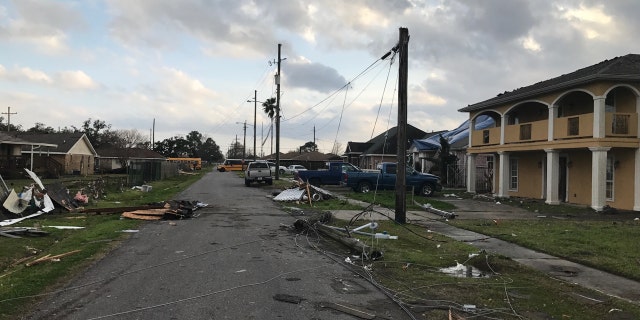The damage after a tornado tore through New Orleans East.