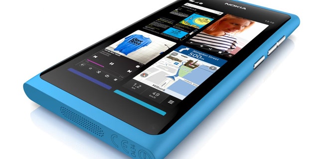 The new Nokia N9, a new touch-screen smartphone with an 8-megapixel camera and a unique, curved-glass display.
