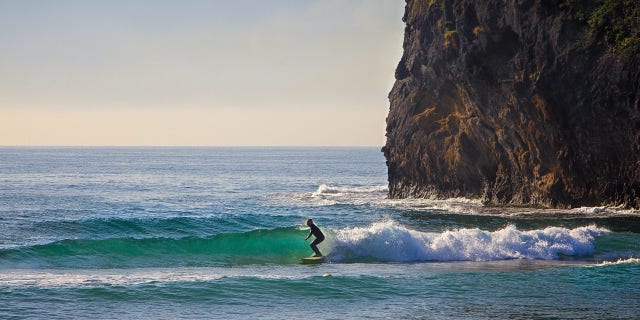 The surfing in North Korea doesn't offer "sick barrels" for pros, but it's great for intermediate surfers, says Zanella.