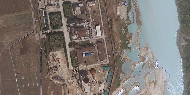 This April 30, 2012 file satellite image provided by GeoEye shows and area around the Yongbyon nuclear facility in Yongbyon, North Korea.