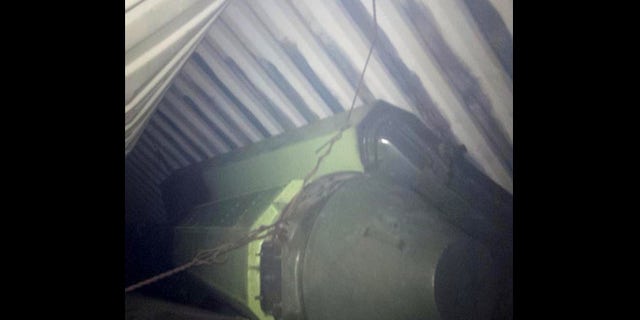July 15, 2013: This is a picture Panama's President Ricardo Martinelli posted on his twitter account showing what he said officials believe is sophisticated missile equipment found in containers of sugar aboard a North Korean-flagged ship traveling from Cuba. Panamanian officials verified the tweet was authentic but did not immediately respond to requests for further details.
