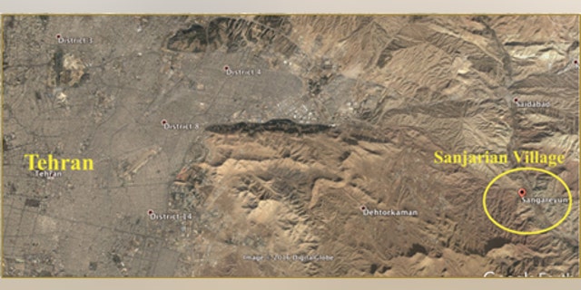 NCRI exposed METFAZ location near Sanjarian Village in 2009.