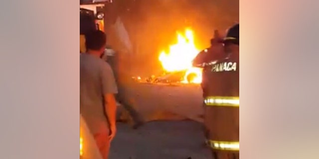 July 13, 2016: Firefighters respond to an explosion in Panaca, Nev.