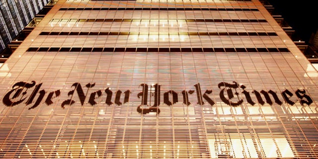 The New York Times building is shown in New York.