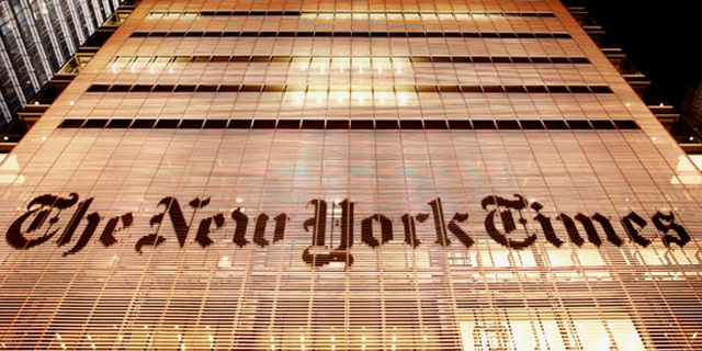 The New York Times building is shown in New York.