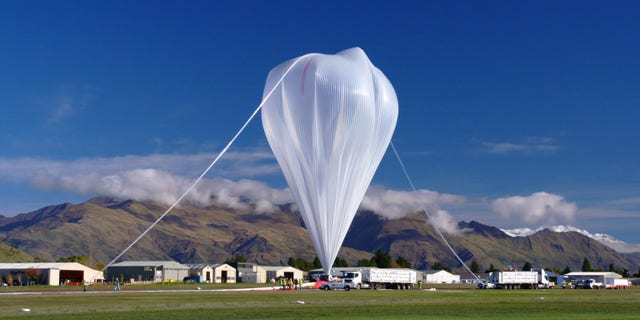 The balloon before launch in New Zealand on May 16, 2016.