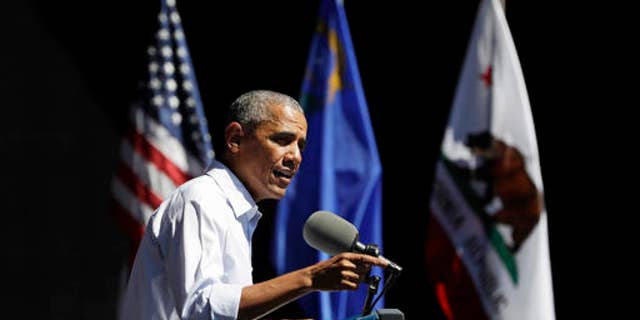FILE--In this Aug. 31, 2016, President Barack Obama speaks during the 20th annual Lake Tahoe Summit at the Lake Tahoe Outdoor Arena at Harveys, in Stateline, Nev. Two weeks after President Obama made his first trip to Lake Tahoe with an impassioned plea about the inseparable link between the region's economy and its environment, Congress has taken a big step toward spending hundreds of millions of dollars to restore and protect the alpine lake over the next 10 years. (AP Photo/Carolyn Kaster, file)