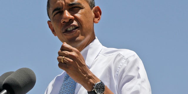 President Obama speaks about immigration reform at Chamizal National Memorial Park in El Paso, Texas, Tuesday, May 10, 2011, during his visit to the U.S.-Mexico border.(AP)