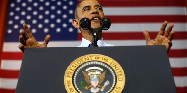 Oct. 25, 2013: President Obama speaks at Pathways in Technology Early College High School in the Brooklyn borough of New York.