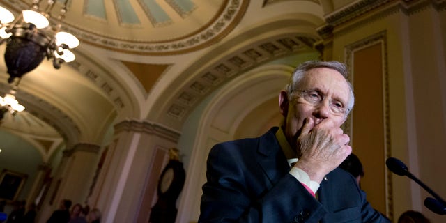 Dec. 4, 2012: Senate Majority Leader Harry Reid of Nev. pausing during his news conference on Capitol Hill in Washington.