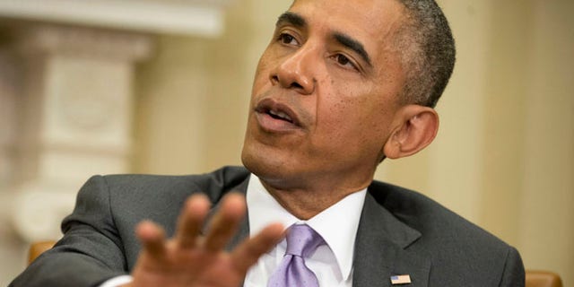 June 12, 2014: President Obama speaks in the Oval Office of the White House in Washington.
