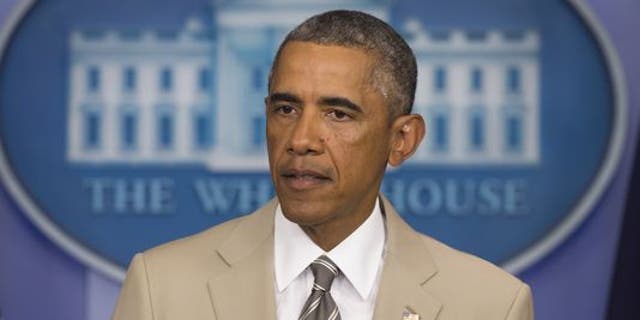 Former President Barack Obama's choice of a tan suit did not go over well in Washington in 2014.